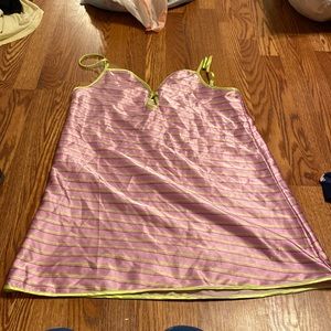 womens purple green and black silk nightgown 1x